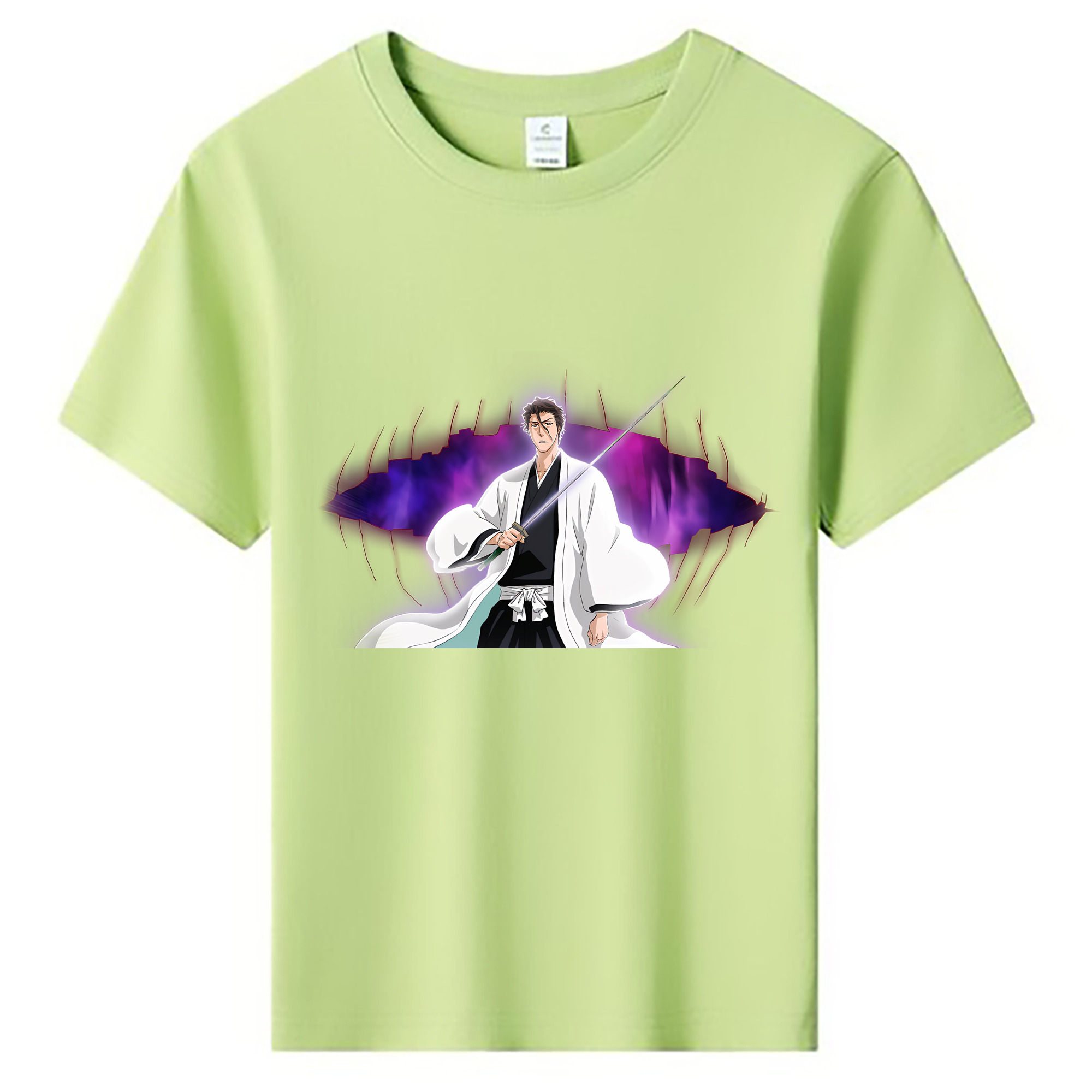 （画像用） ブリーチ 藍染 惣右介（あいぜん そうすけ） BLEACH Aizen Sousuke 綿100％キッズTシャツ（フロントプリント）